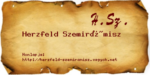 Herzfeld Szemirámisz névjegykártya